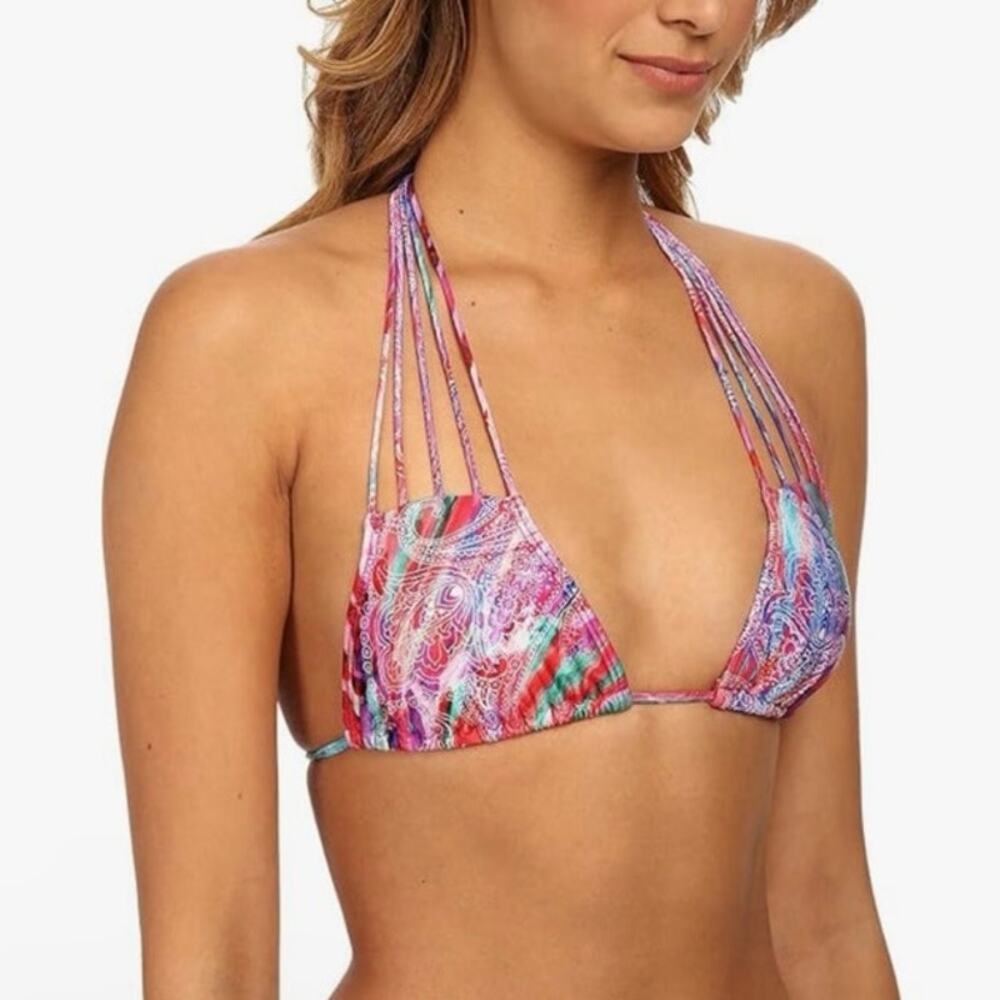 Luli Fama NWT Amanecer Multi-Strings Triangle Bikini Top - Picture 2 of 5